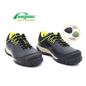 AEGISEC work boots shoes microfiber light weight slip oil resistant athletic safety toe shoes