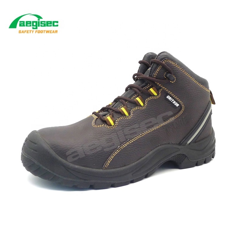 AEGISEC cow leather anti slip lace up electrician work boots penetration resistance safety work shoes