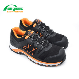 AEGISEC cement construction KPU+microfiber oil slip resistant rubber sole composite toe cap light weight work safety shoes