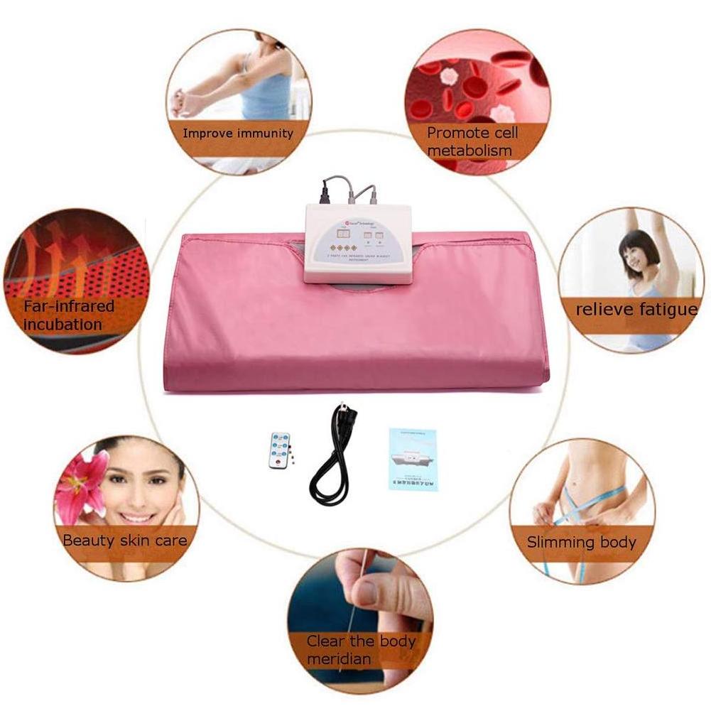 Sauna Blanket Electric Beauty Salon 2 Zone Body Slimming Hot Far Infrared Sauna Blanket