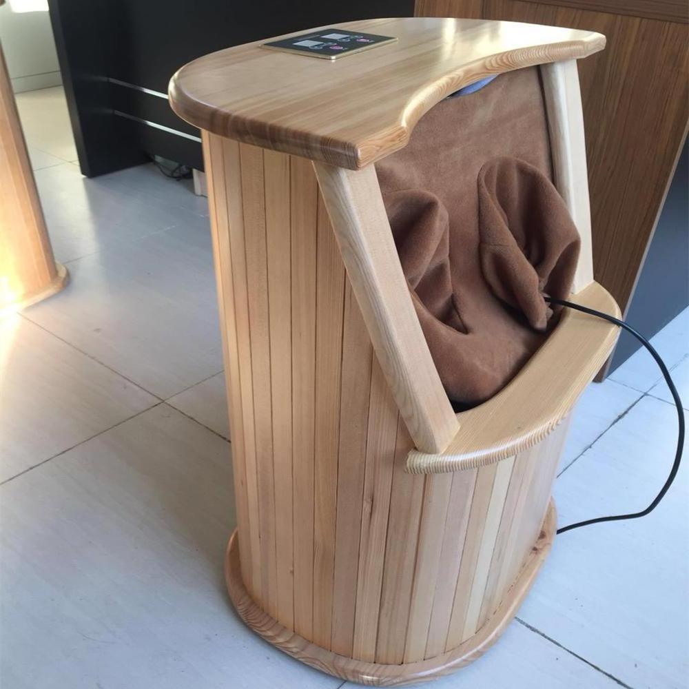 Wood Barrel Personal Care Appliances Far Infrared Foot Sauna Luxury with Foot Massage Solid Home Mini Infrared Sauna Rooms 10pcs