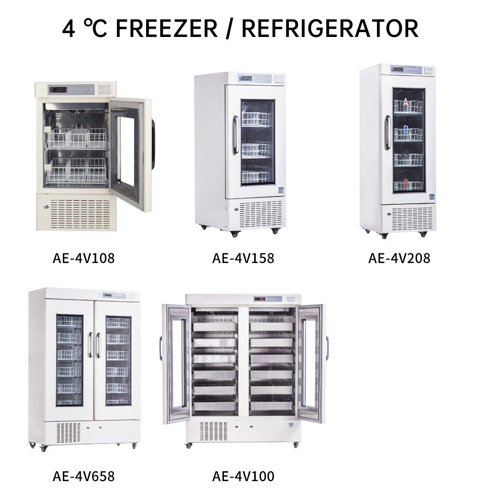 AELAB 328 Liters Minus 40 Degree Celsius Hospital Medical Laboratory Freezer Vaccine Fridge Freezer AE-40V328E