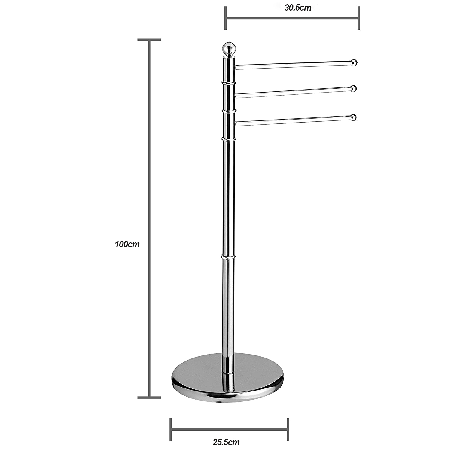 Household modern popular 3 tiers stainless steel bathroom towel rack