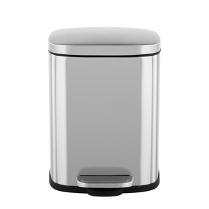 Hot Sales Kitchen Stainless Steel Dustbin 50 Liter 13 Gallon Trash Can with Lid