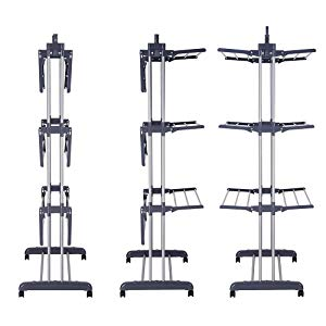 Factory hot sale hanging clothes drying rack three layers folding clothes drying rack