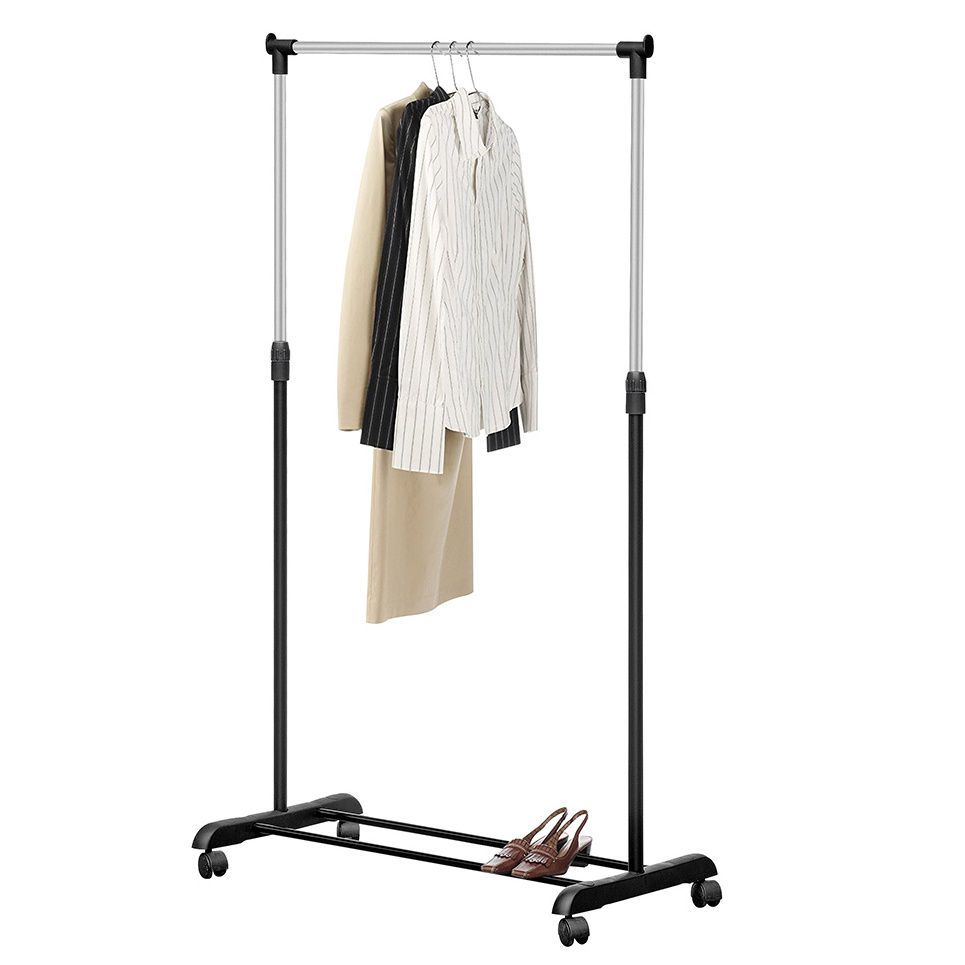 Simple Houseware standard clothes rolling rack Heavy Duty Clothing Rod Garment Rack