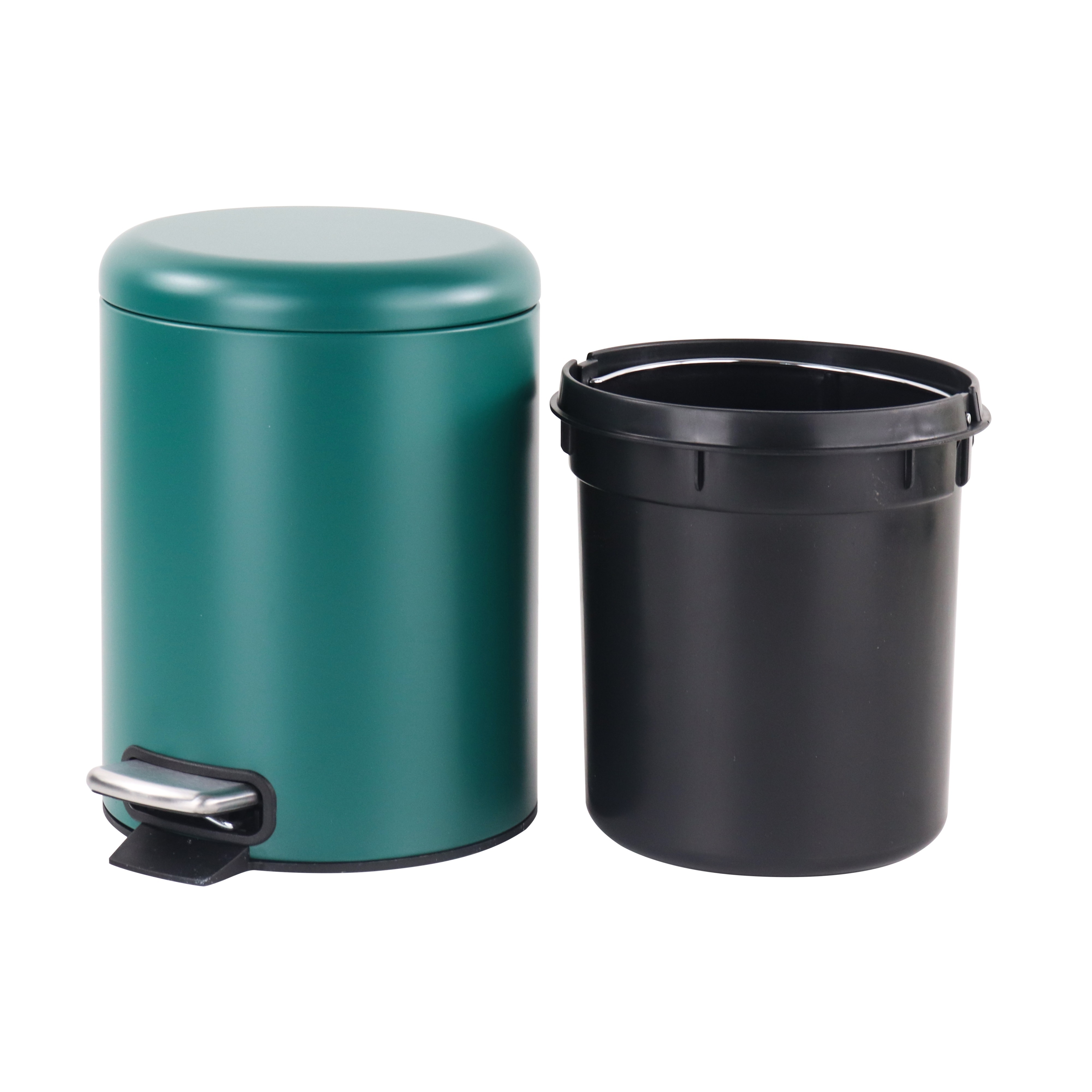 5L Home Garbage Bin with Foot Pedal Stainless Steel Bathroom Foot Pedal Bin with Soft Close