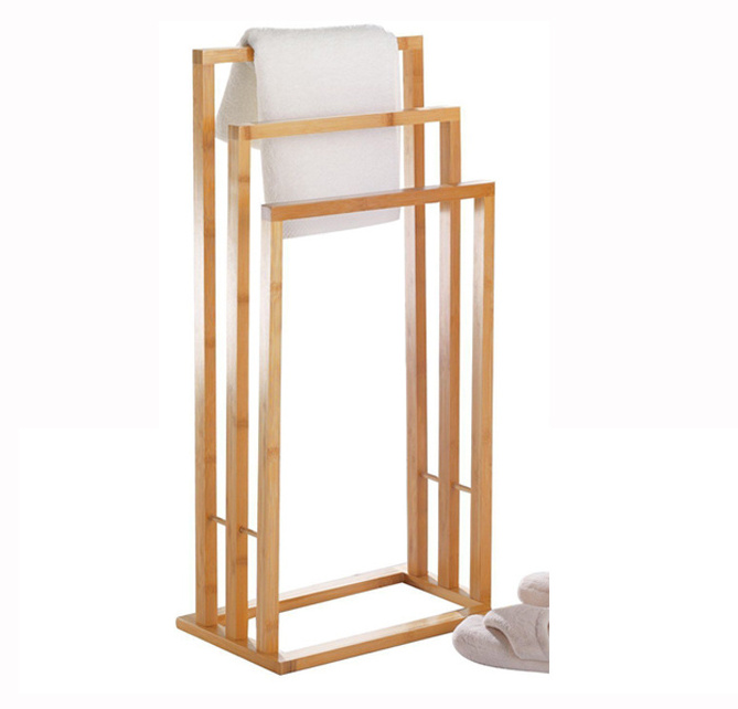 ECO Material 3 Layer Bathroom Bamboo Bath Towels Rack