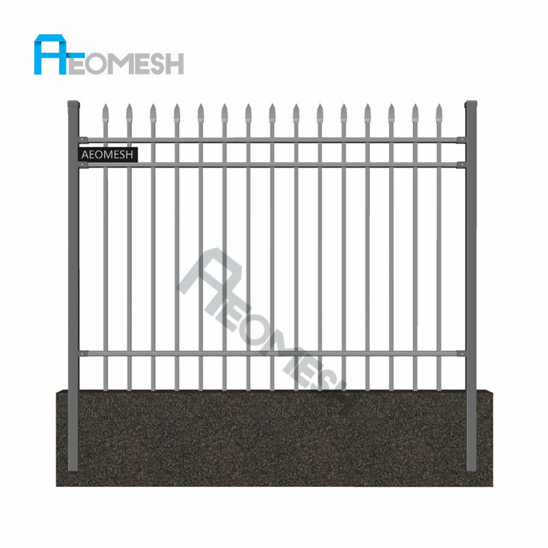 AEOMESH New Design Spear Top Fencing Hot Sale,wrought iron fence/used wrought iron fencing/used pool fence