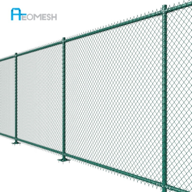 AEOMESH Made in Guangzhou used chain link fence panels,Factory Sports chain link fence slat,venues Playground chain link fencing