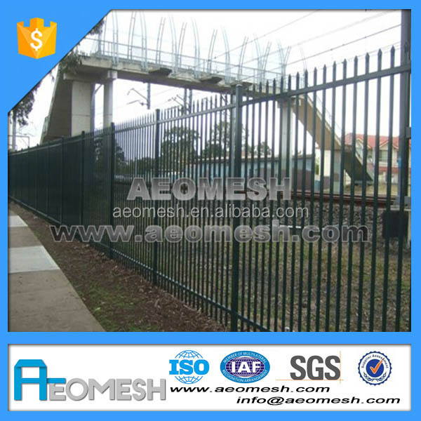 AEOMESH New Design Spear Top Fencing Hot Sale,wrought iron fence/used wrought iron fencing/used pool fence