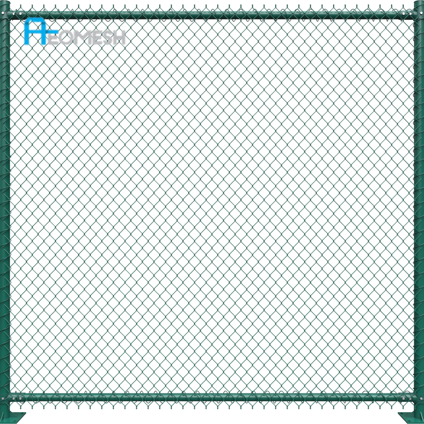 AEOMESH Made in Guangzhou used chain link fence panels,Factory Sports chain link fence slat,venues Playground chain link fencing