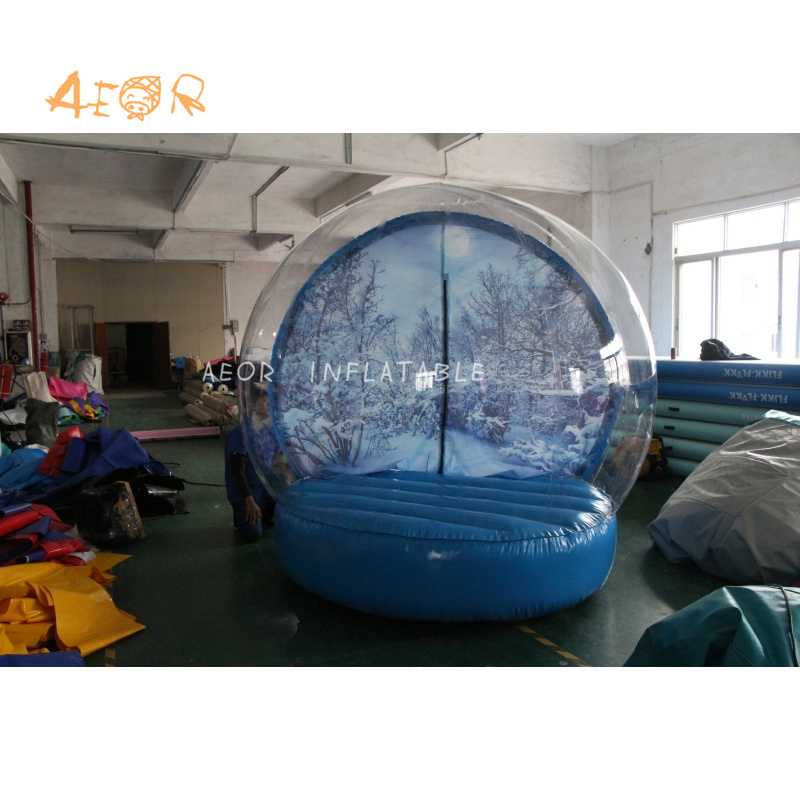 Transparent Bubble Inflatable Snow Globe Balloon House Photo Booth Christmas Decoration Giant Backgrounds Blow Up Snow Ball