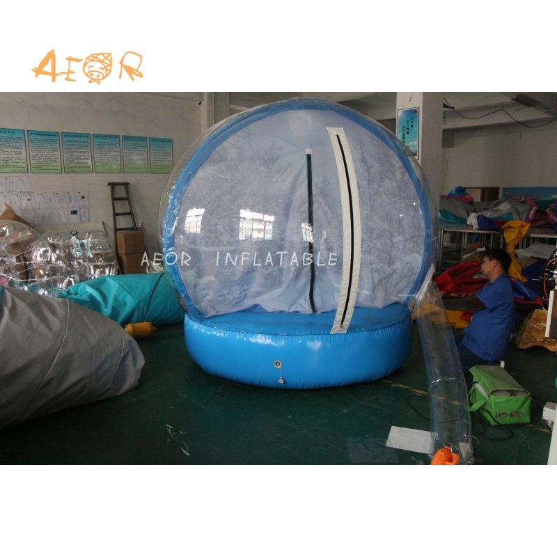 Transparent Bubble Inflatable Snow Globe Balloon House Photo Booth Christmas Decoration Giant Backgrounds Blow Up Snow Ball