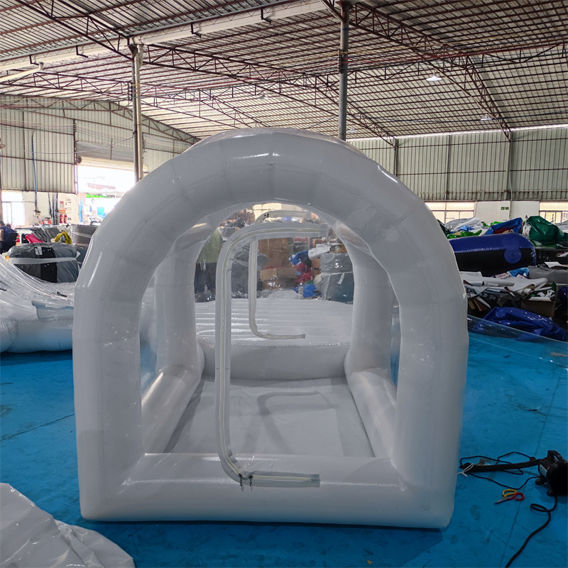 Outdoor Inflatable Igloo Dome Tent Transparent PVC Inflatable bubble bounce house with base