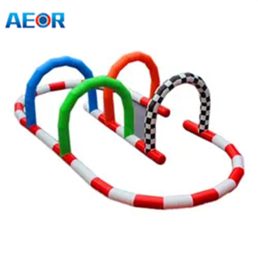 PVC Thick Amusement Park Inflatable Bumper Car Track Race Car Tracks For Kids