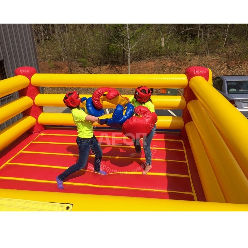 Cheap Outdoor Interactive Games Inflatable Boxing Ring Wrestling Bounce House PVC Fighting Jousting Boxing Ring for Adults