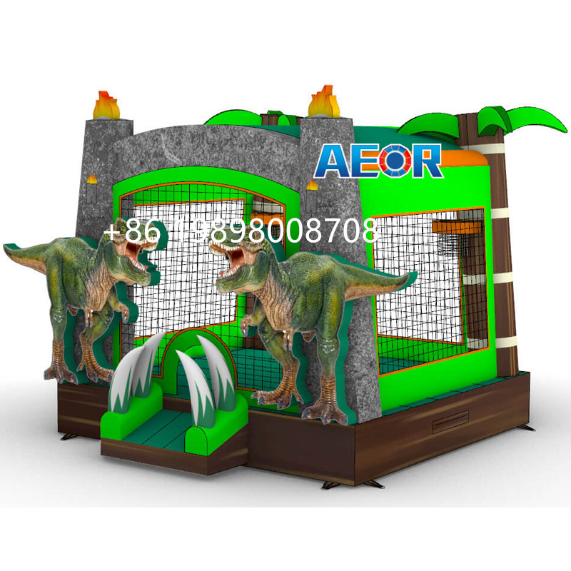 hot sale giant dinosaur inflatable bouncy castle combo animal children's outdoor inflatable bouncers commercial bounce house