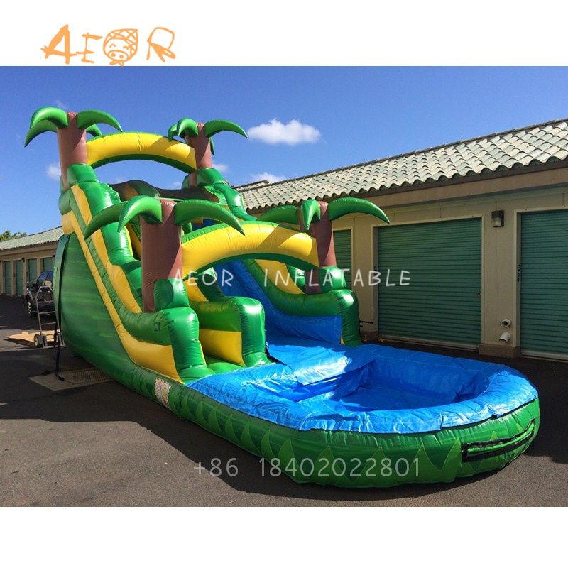 AEOR commercial inflatable slide giant inflatable slide inflatable water pool slide for back yard