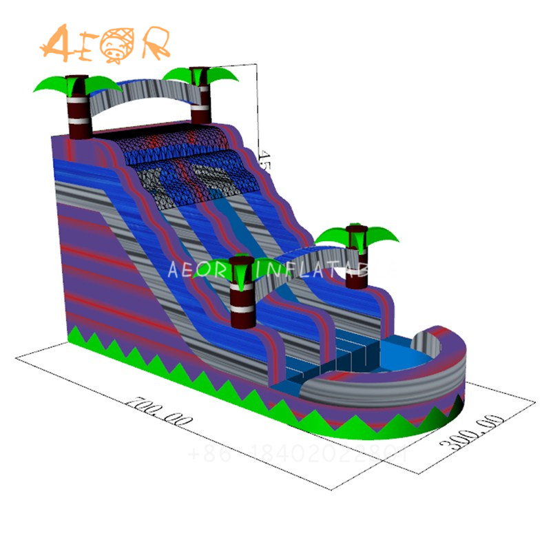 2021 Commercial kids slip pool jumping obstacle course toboggan gonflable bouncer combos bounce house inflatable water slide