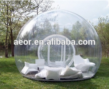 3M ,4M,5M Outdoor Rental Camping Clear Transparent Inflatable Crystal Bubble Tent / Inflatable Bubble Dome Tent