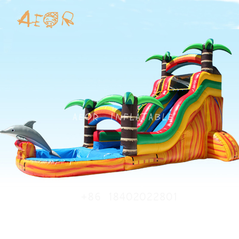 2021 Commercial kids slip pool jumping obstacle course toboggan gonflable bouncer combos bounce house inflatable water slide