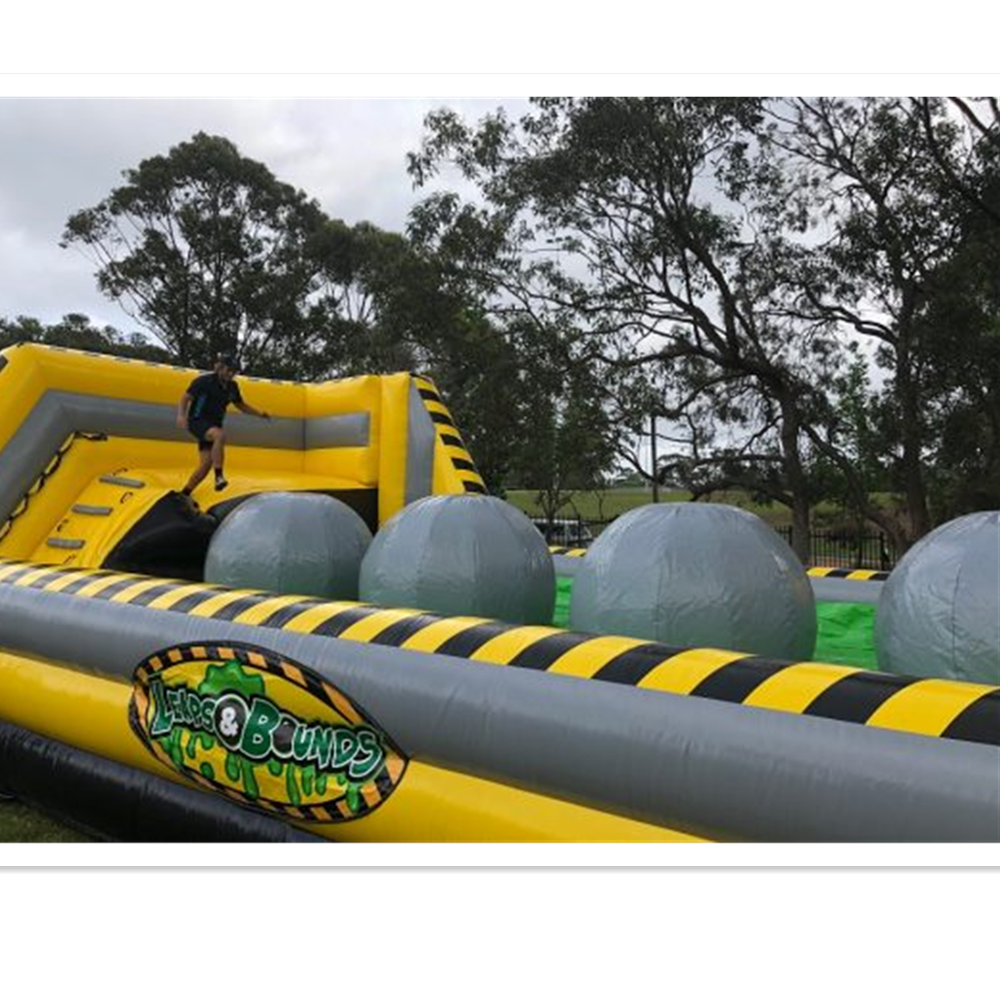 inflatable big baller inflatable  out challenge Toxic Shock Big Ball Challenge inflatable obstacle course total wipeout