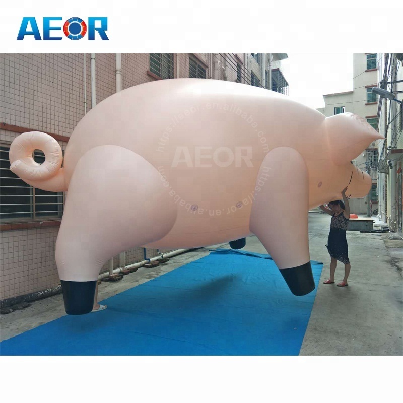 6m LED inflatable pig for sale/giant inflatable flying pig balloons for advertising