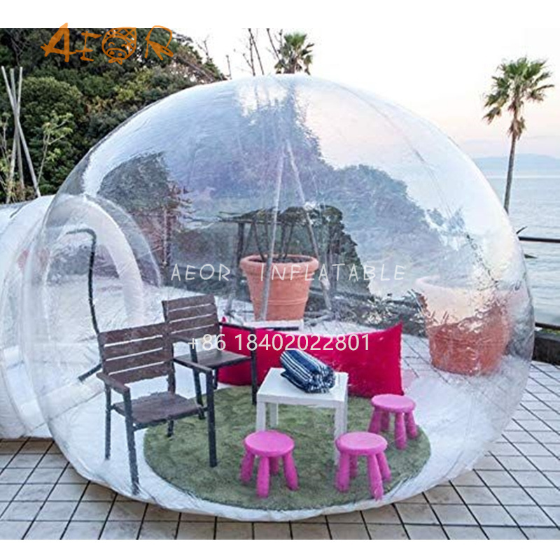 Greenhouse or Gazebo,Outdoor Single Tunnel Inflatable Bubble Tent/ Family Camping Backyard Transparent Tent