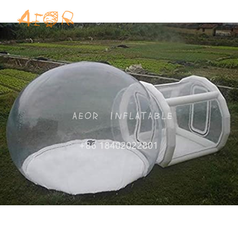 Greenhouse or Gazebo,Outdoor Single Tunnel Inflatable Bubble Tent/ Family Camping Backyard Transparent Tent