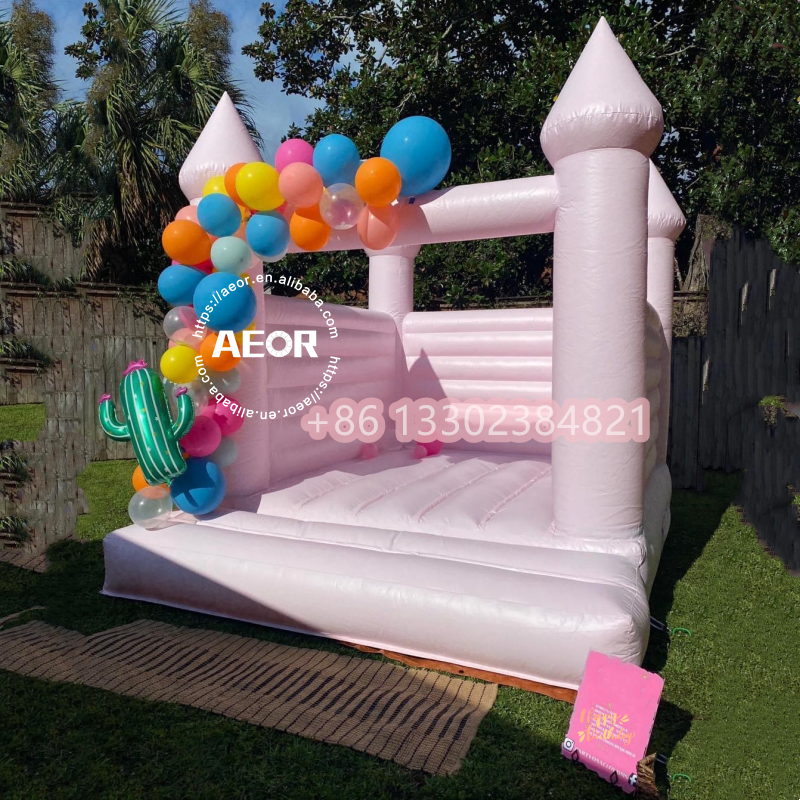 Best Price white wedding inflatable bouncy castle moon white mini bounce house for sale