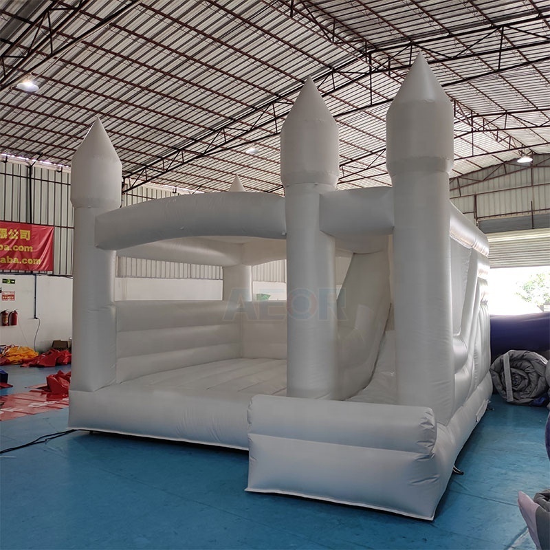 Inflatable Jump bounce house Wedding Bouncy Castle With Slide Combo All white Bouncer jumping Bed