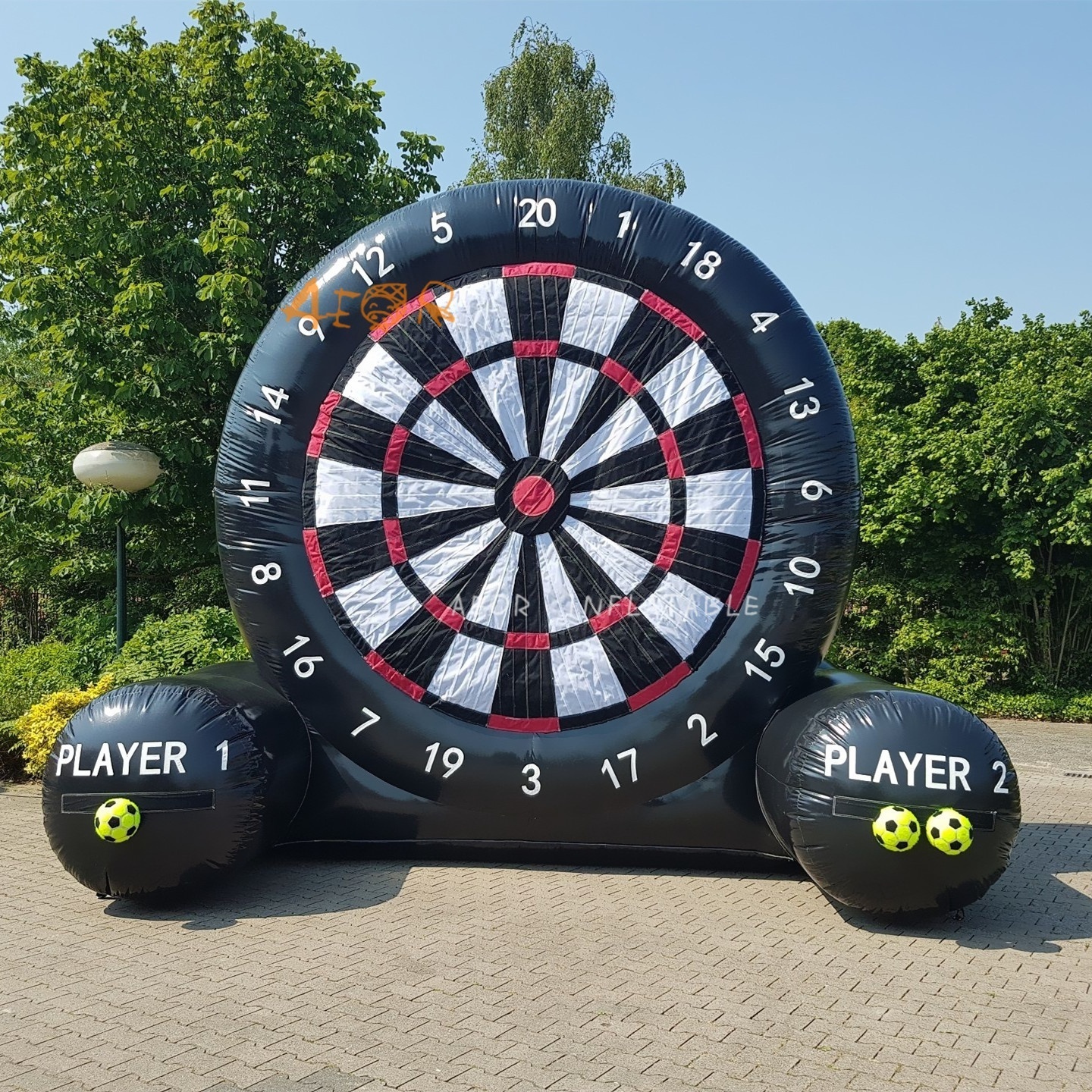 3m/10ft Tall Giant Inflatable Dart Board Football Dartboard Soccer Darts Game