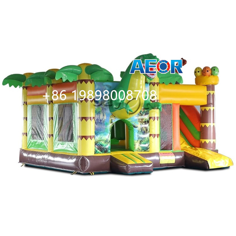 hot sale giant dinosaur inflatable bouncy castle combo animal children's outdoor inflatable bouncers commercial bounce house