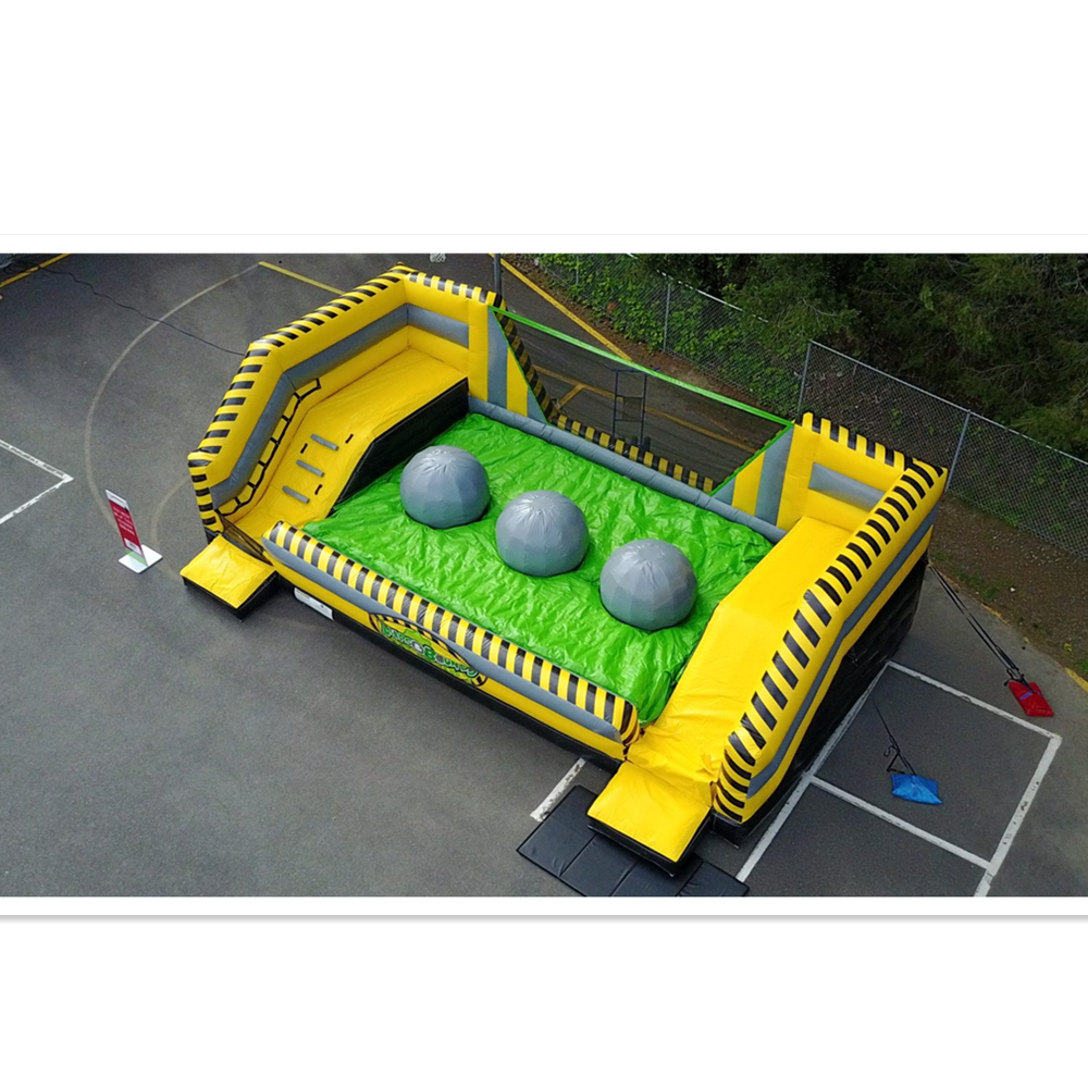 inflatable big baller inflatable  out challenge Toxic Shock Big Ball Challenge inflatable obstacle course total wipeout