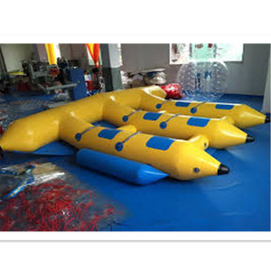 Custom Size Inflatable flying banana boat / Inflatable Banana Pontoons Tubes Buoy Pedal Boats / Inflatable Water Banana Boat