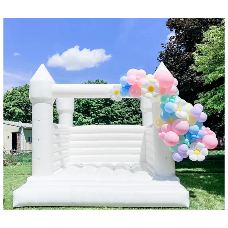 Best Price white wedding inflatable bouncy castle moon white mini bounce house for sale