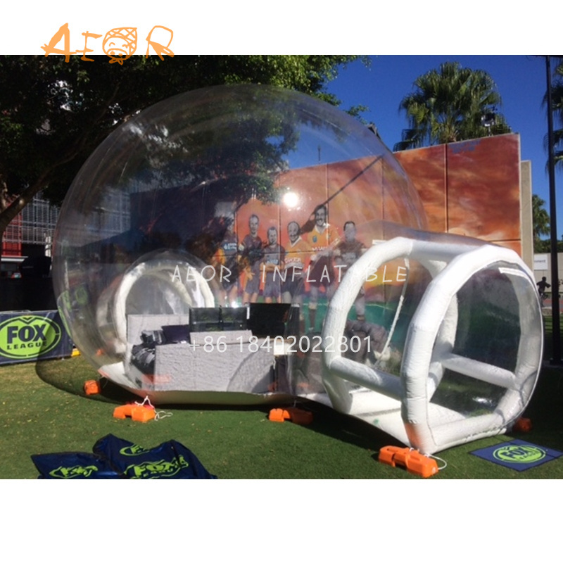 Romantic inflatable dome clear bubble tent for camping inflatable bubble tent with balloons for party