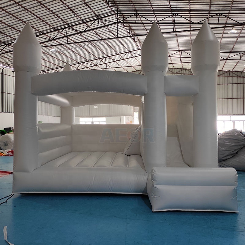 Inflatable Jump bounce house Wedding Bouncy Castle With Slide Combo All white Bouncer jumping Bed