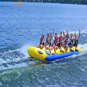 Custom Inflatable Banana Boat Double Tubes Floating Water Bike Pedal Boats hot selling