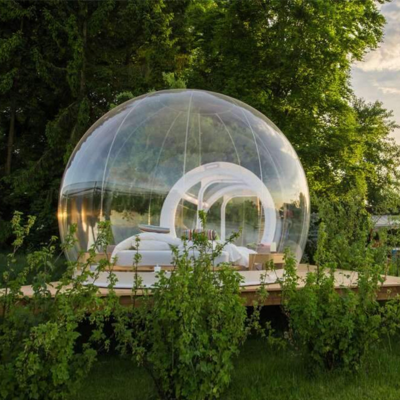 AEOR Outdoor Giant Transparent Inflatable Crystal Igloo Balloons Dome Bubble Tent Heated Inflatable Bubble House