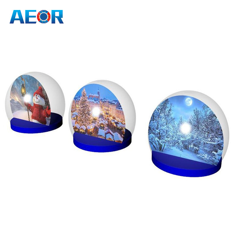 Christmas Outdoor Decorations Giant Snow Globe Bubble Tent, Inflatable Human Size Snow Globe For Sale