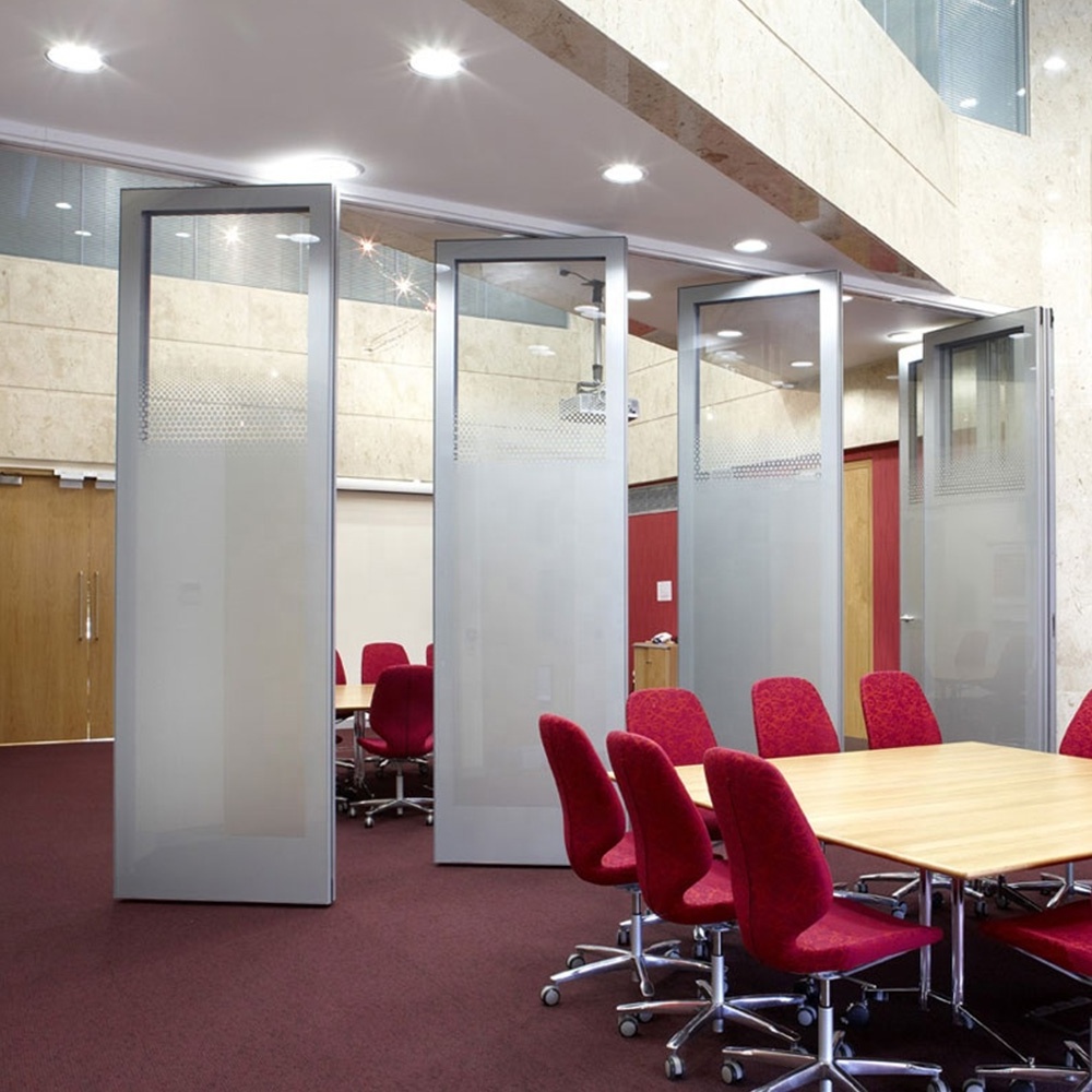 Germany Type Double Glazed Operable Partition Aluminum Frame Customizable Office Glass wall Partitions