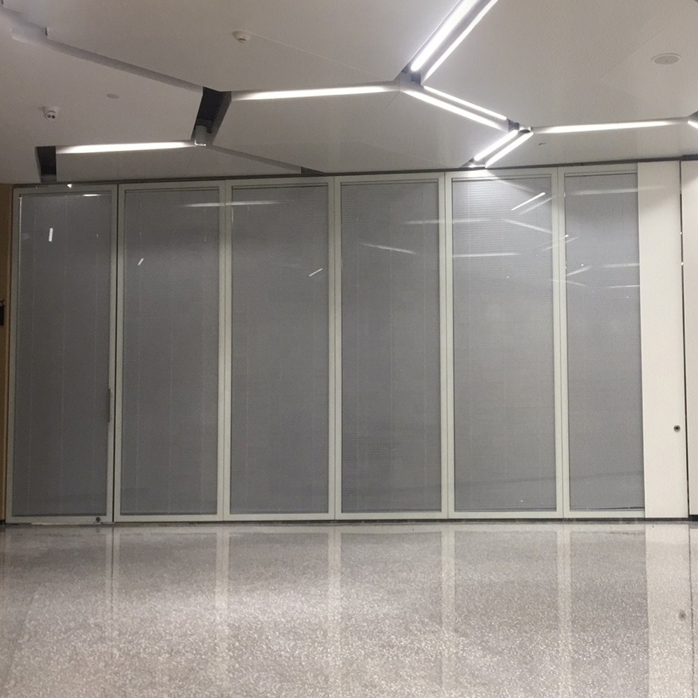 Germany Type Double Glazed Operable Partition Aluminum Frame Customizable Office Glass wall Partitions