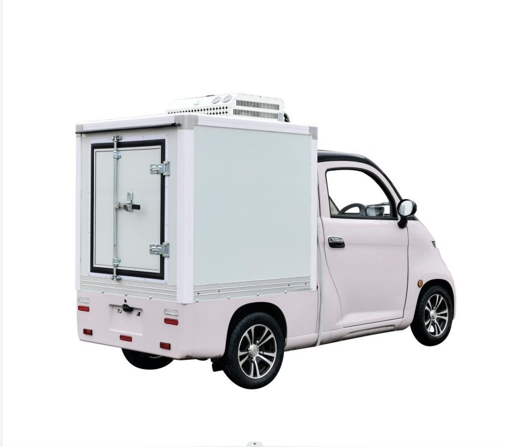 eec mini electric car pickup customized cargo box food delivery van mini electric car with electric window truck with ac