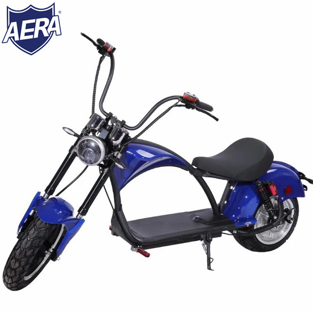 AERA-M1 Europe Street Legal EEC Approved 2000W Motor Adult Moped Motorcycle Big Tire Fat Wheel Electric Scooter with Se