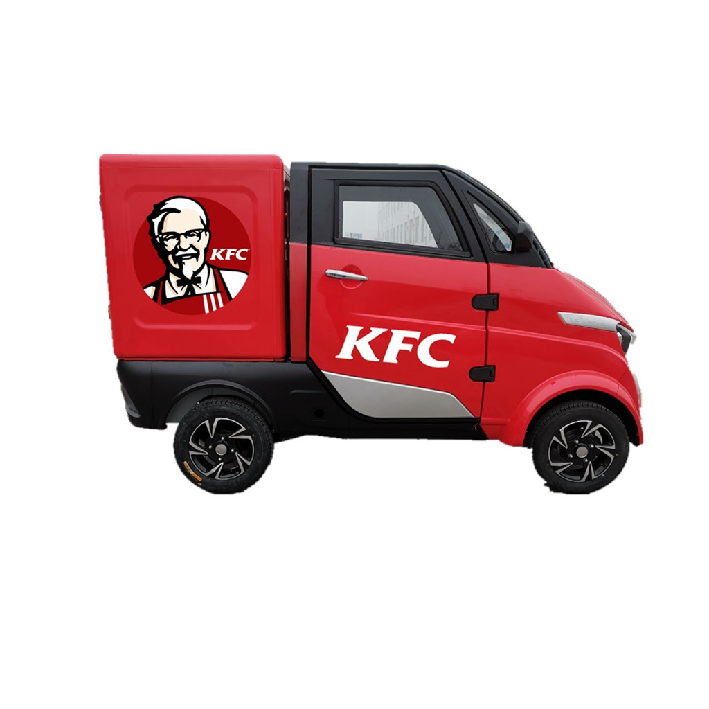 AERA-J2C Fast food truck closed electric car Chinese extended cab mini van truck with EEC CE COC certificate