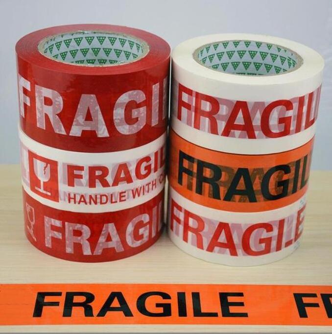 fragile packing tape adhesive security box parcel packaging seal tape with logo