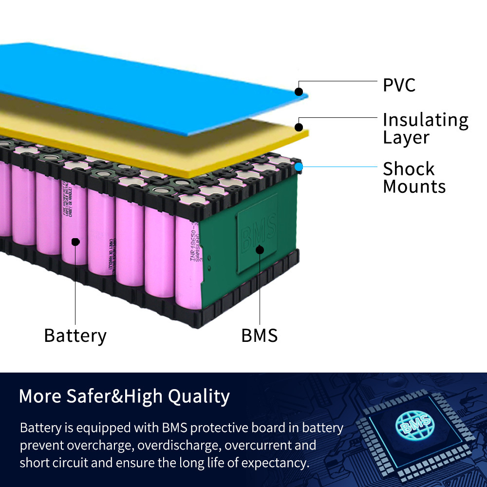 36V battery 10S6P 12Ah battery pack 500W high power battery 42V 12000mAh Ebike electric bike