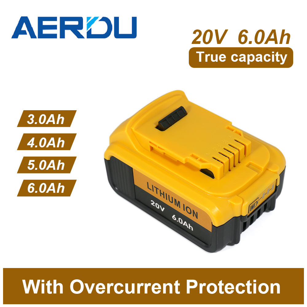 AERDU Power Tools Battery Replacement for Dewalt 20V Lithium Ion Power Drills Compatible with Dewalt 18V Batteries